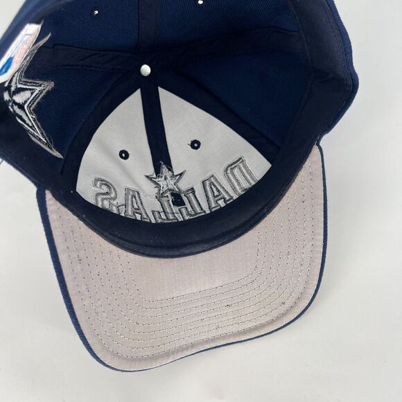 VTG Dallas Cowboys Back Script Snapback Hat Cap Blue Team NFL America's Team - Picture 8 of 9